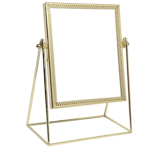 Retro Metal Gold Mirror Rectangle