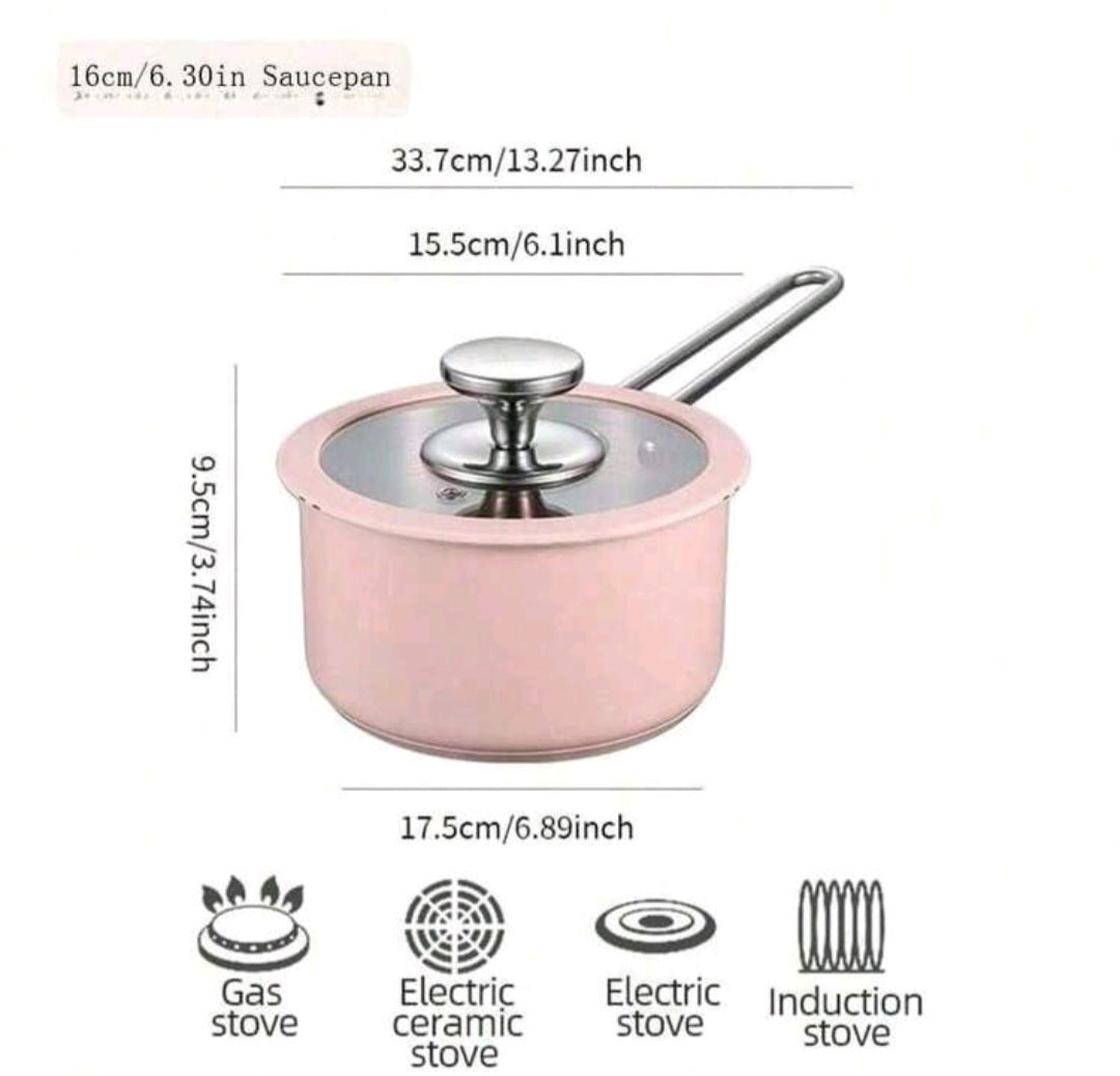 1 Set 304 Stainless Steel Ceramic Coated Pot Set